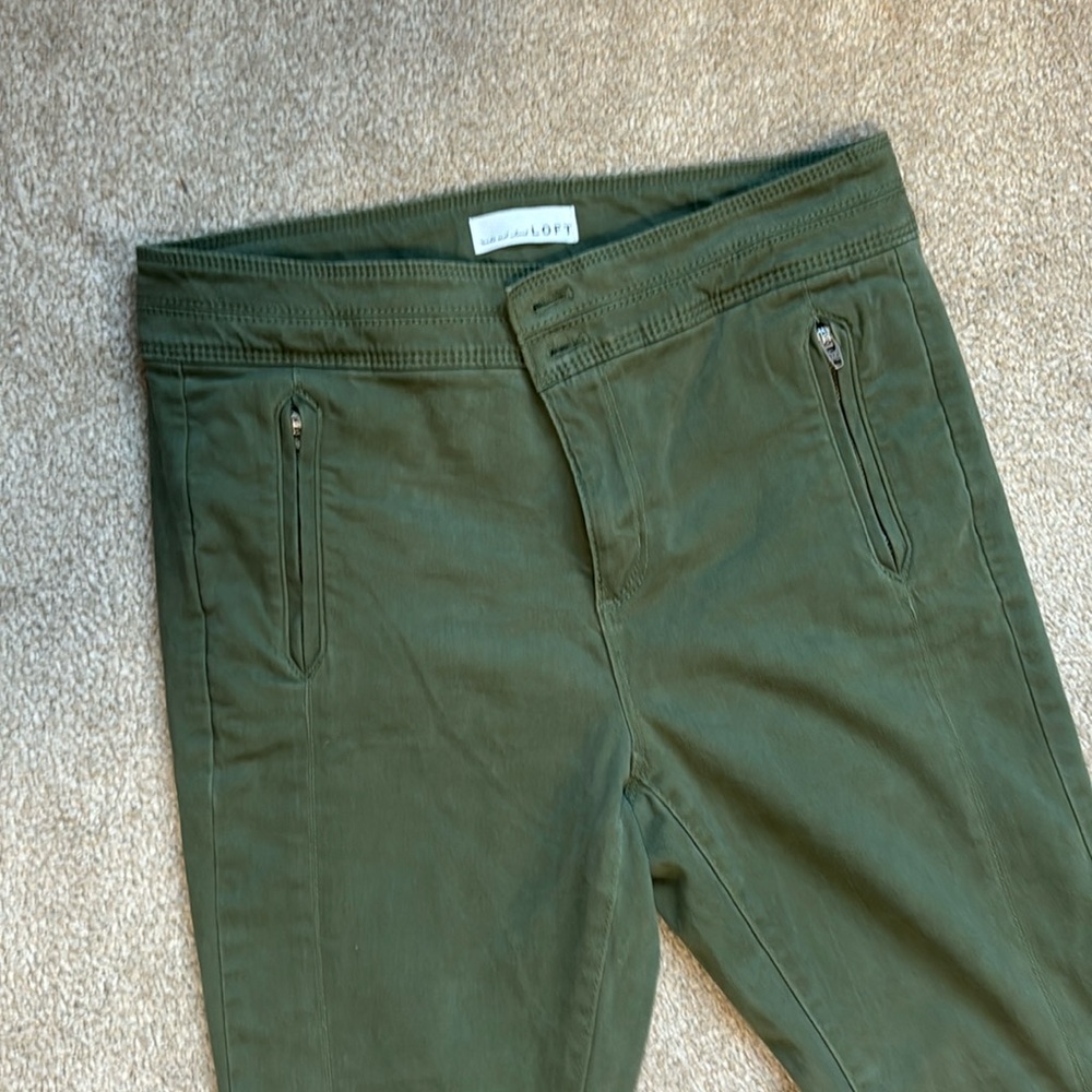 Loft Olive Green Skinny Jeans